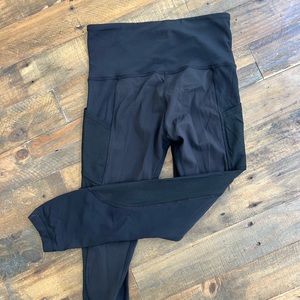 Lululemon cropped leggings with sheer sides